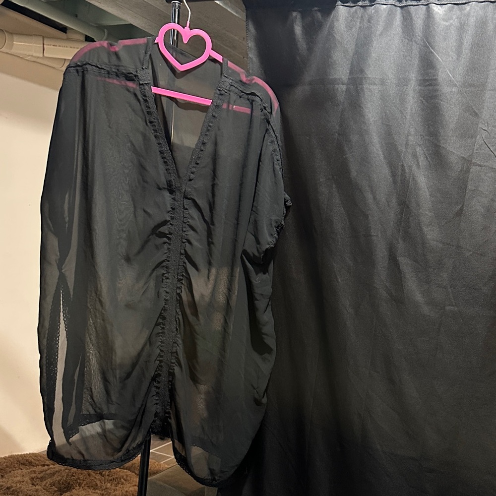 Amazon Black Sheer Swim Coverup